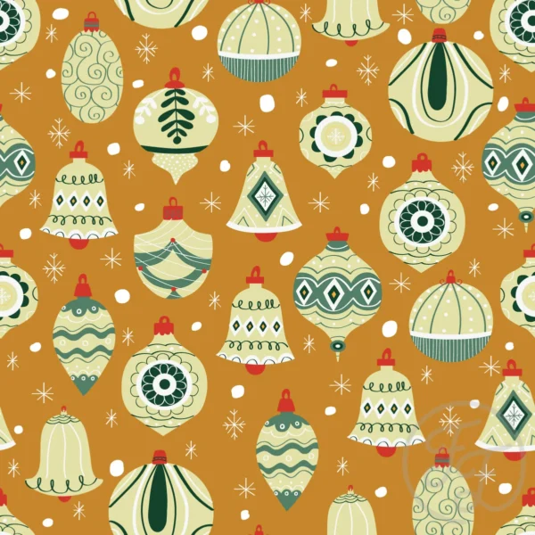Bella & baubles in dull orange