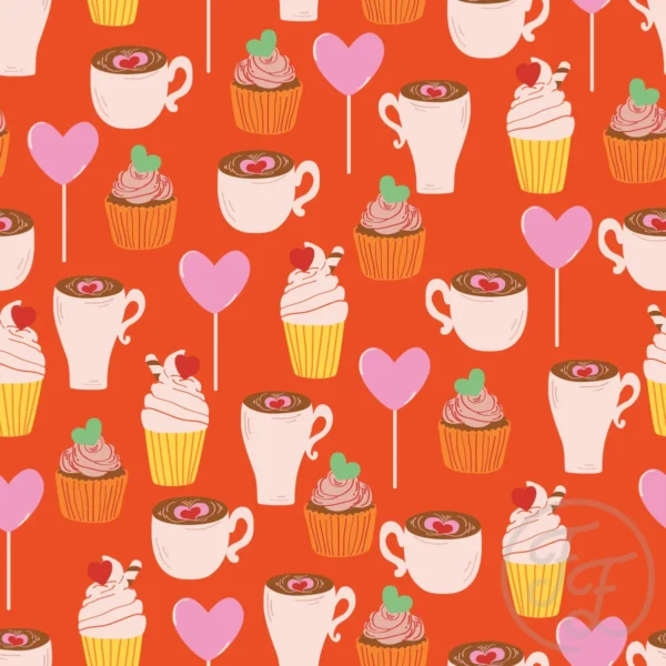 I like you a latte in red orange