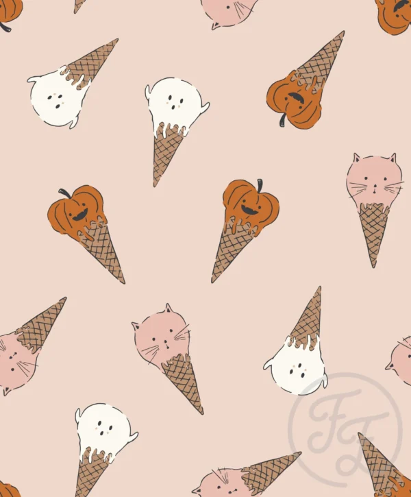 Spooky Sweet Icecream Peach Pink