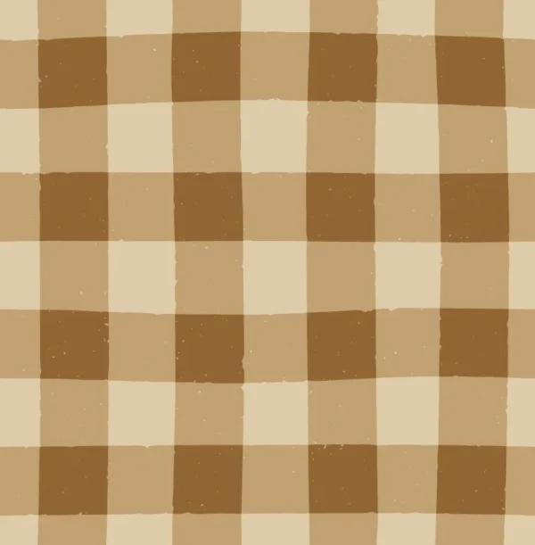 Fall Gingham Warm Brown Small