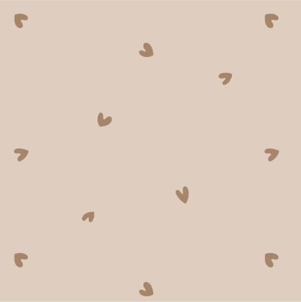 Valentine Hearts Neutral Brown