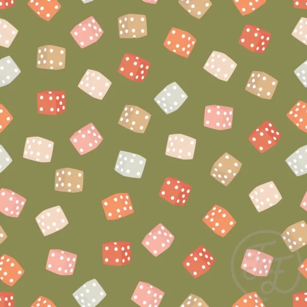 Dice in Drab Green
