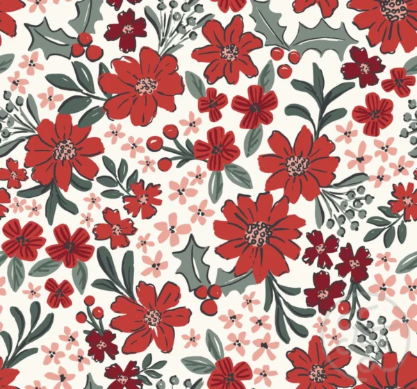 Xmas Floral Grace White