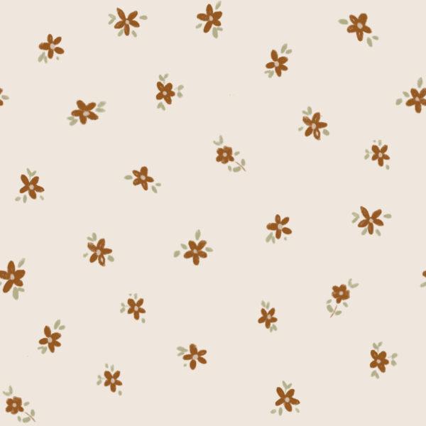 Mini brown flowers_offwhite