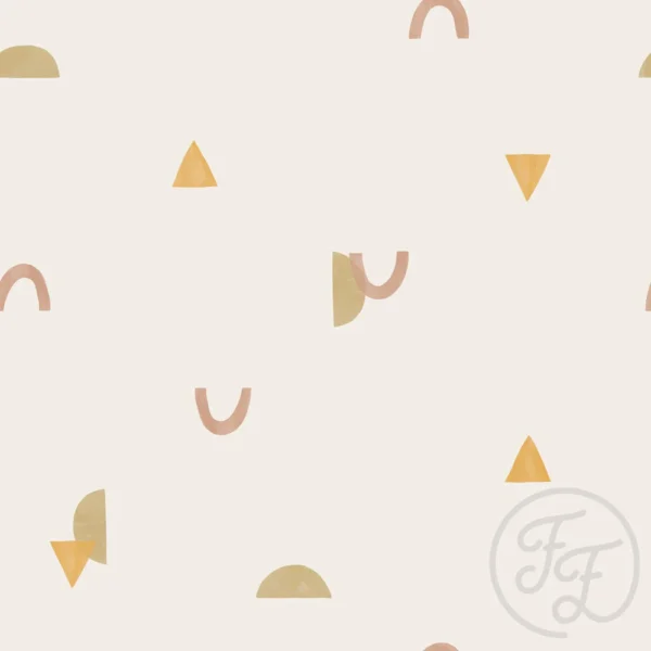 Geometric Shapes Pearl White