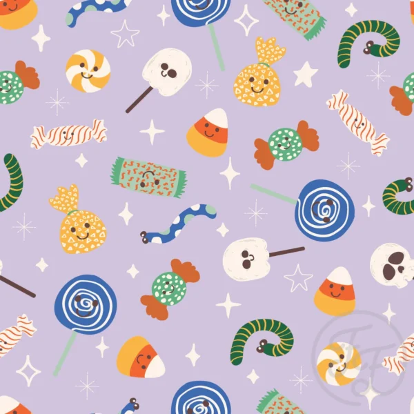Halloween candies in Periwinkle