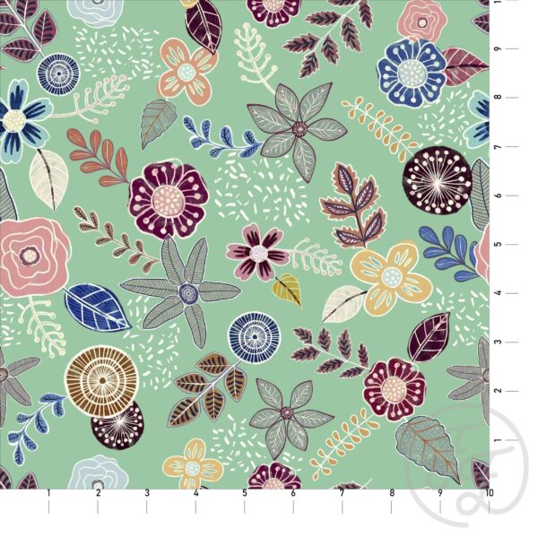 Handpainted Flora in Pista