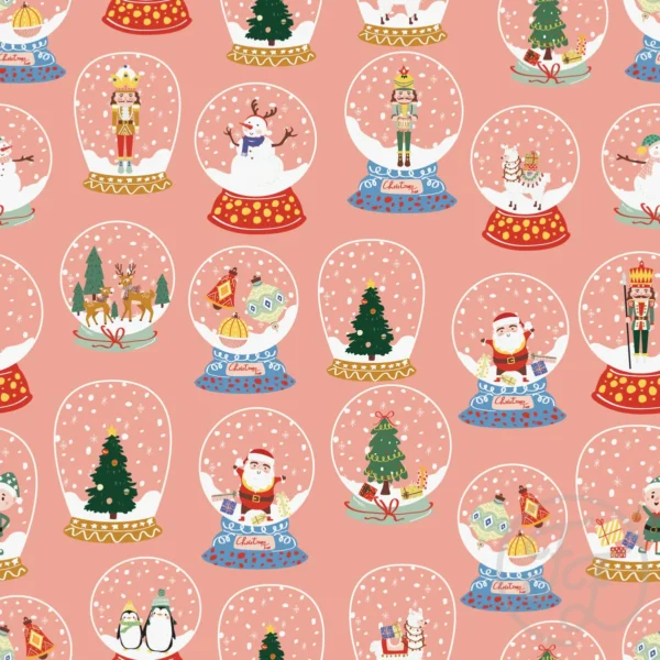Snow globe in blush