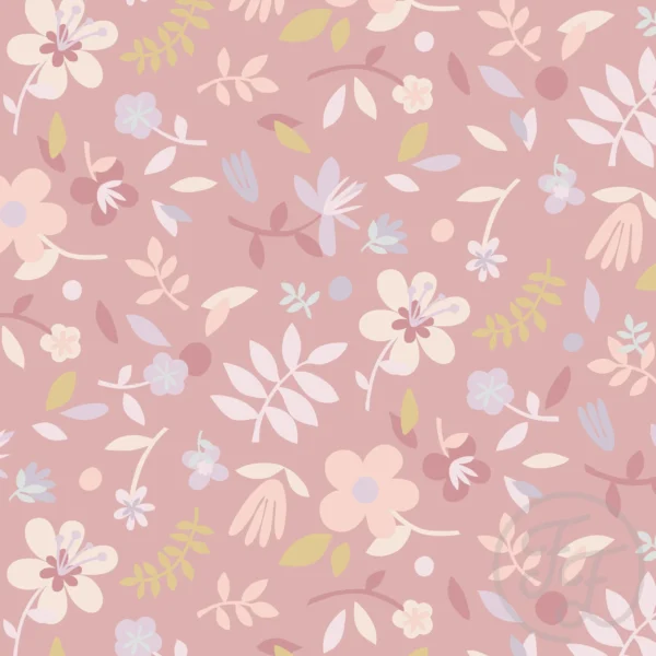 Collage Flower Ash Rose Small