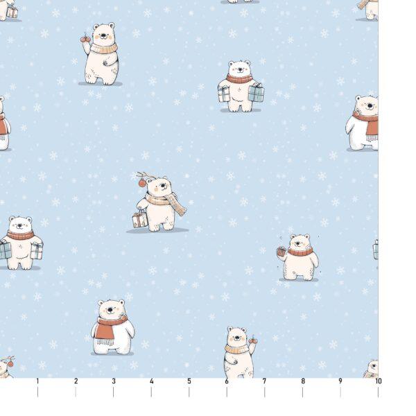 Happy Polarbears in Pastel Blue