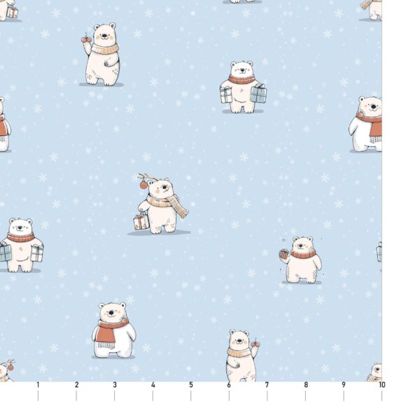 Happy Polarbears in Pastel Blue