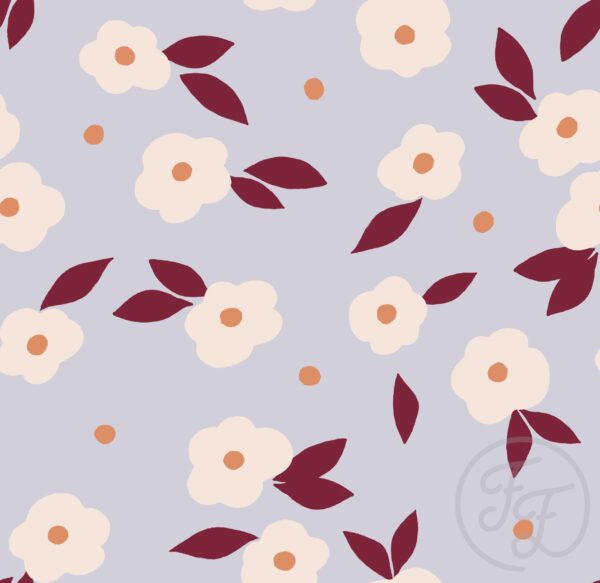 Flowers and Dots Lilac