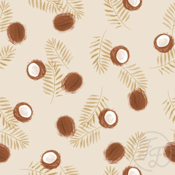 Coconut Beige Leaves