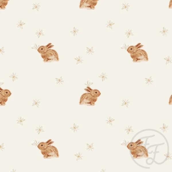 Baby Rabbit & Butterfly Offwhite Clear Small