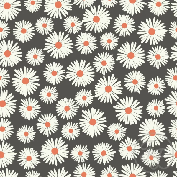Aster Flower in Mid Grey