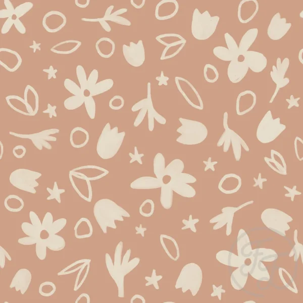 Tropical Flowers Dusty Coral