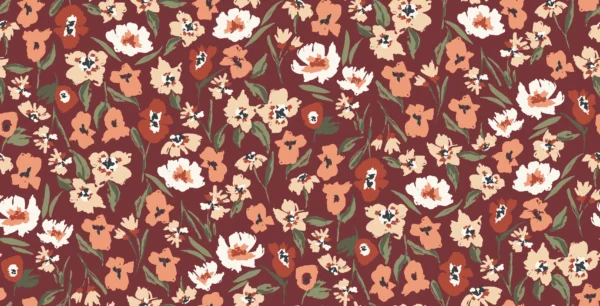 Painted Meadow Burgundy