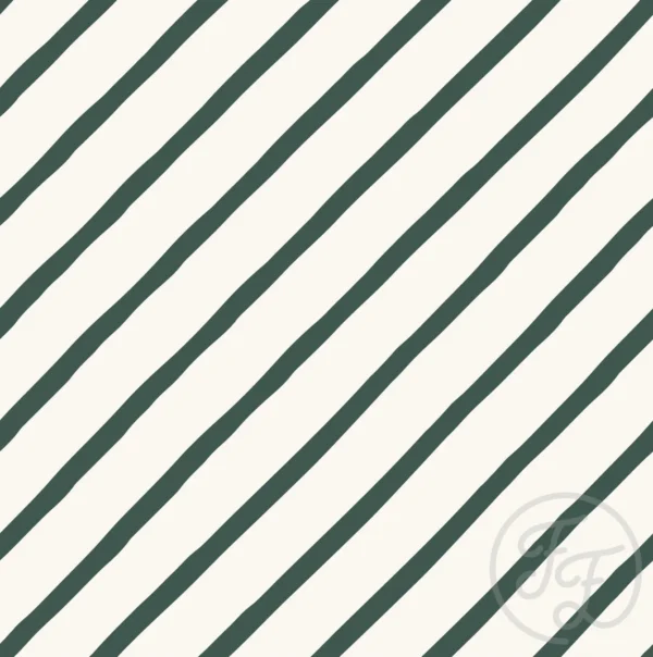 Candy Diagonal Stripe Cream Green