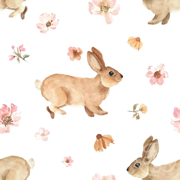 Bunnies In Flowers