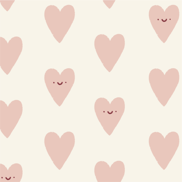 Happy Valentine Hearts Pink