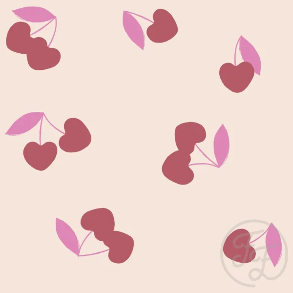 Cherries Coral Pink Big