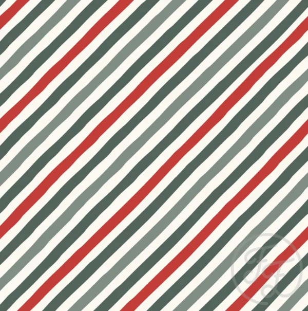 Diagonal Stripe Red Green