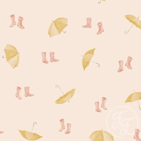 Rainboots & Umbrellas Pastel
