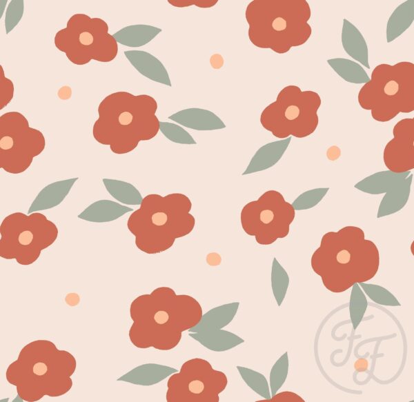Flowers and Dots Chic Peach
