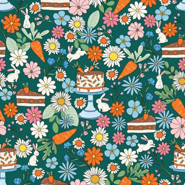 Carrot Cake in Deep Sea Green