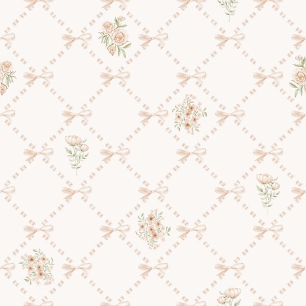 Romantic Beige Ribbons and Bows
