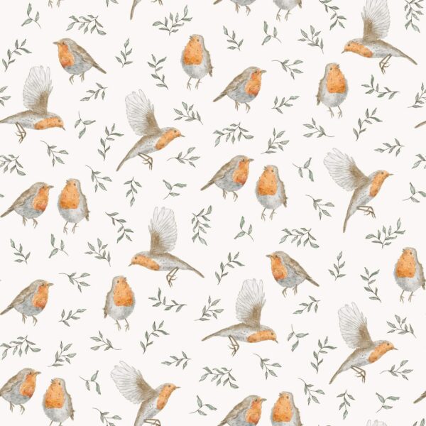 Robin BIrds Leaves