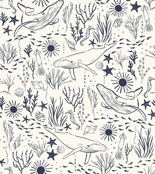 Under The Sea Navy Blue