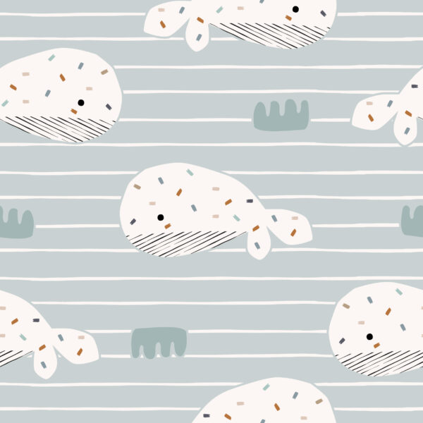 Whales Stripes Light