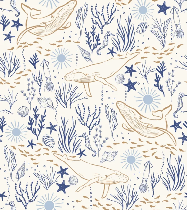 Under The Sea Multi Blue Bronze