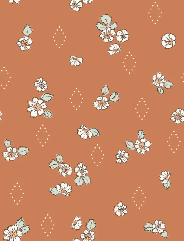 Ditsy Straw Flower Brown