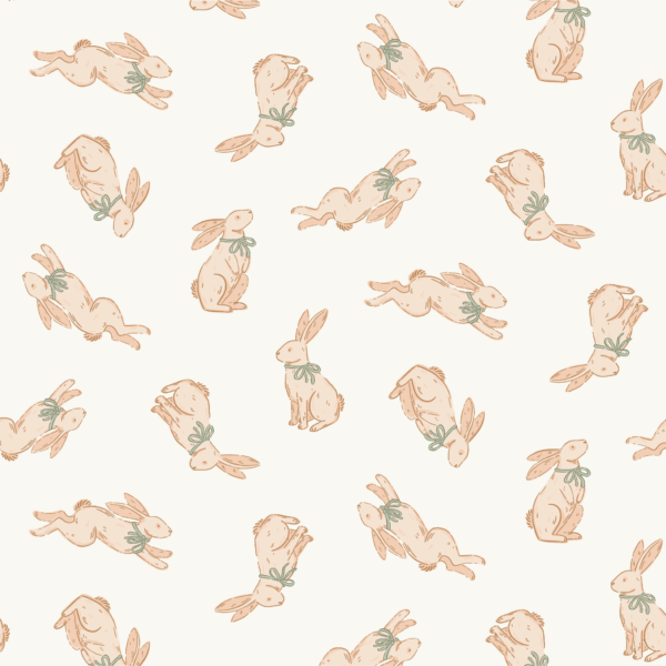 Spring Bunny with Green Bow