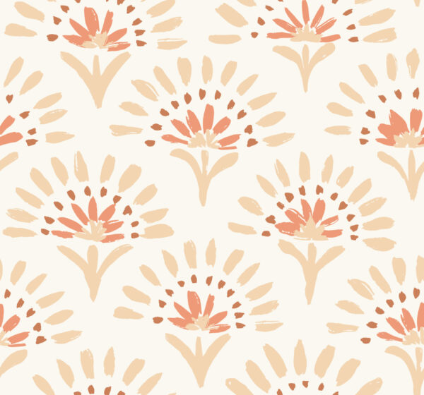 Bohemian Fan Cream Caramel