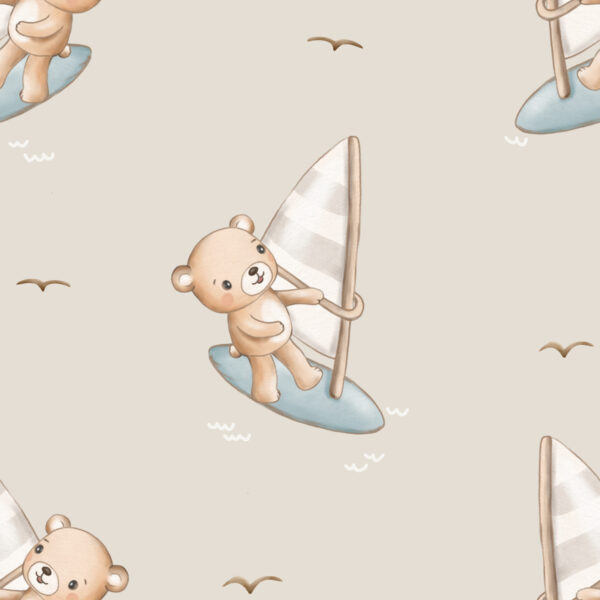 Bear on Windsurf Ecru