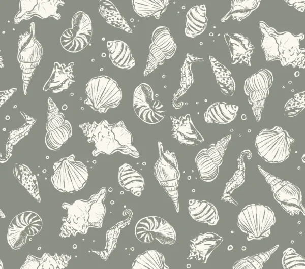 North Shore Seashells Sage Green