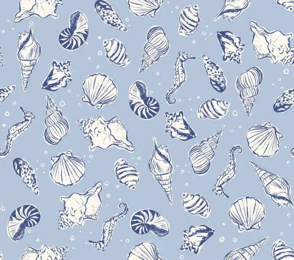 North Shore Seashells Light Blue