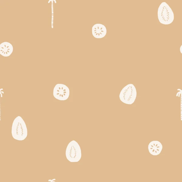 Tropical Shapes Beige Offwhite