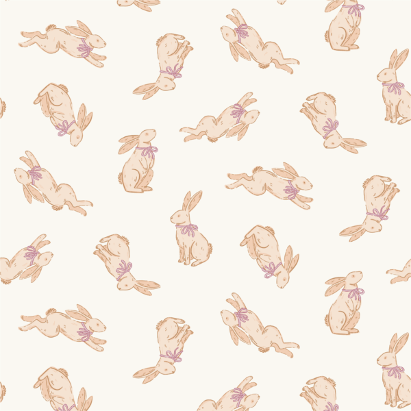 Spring Bunny with Lilac Bow