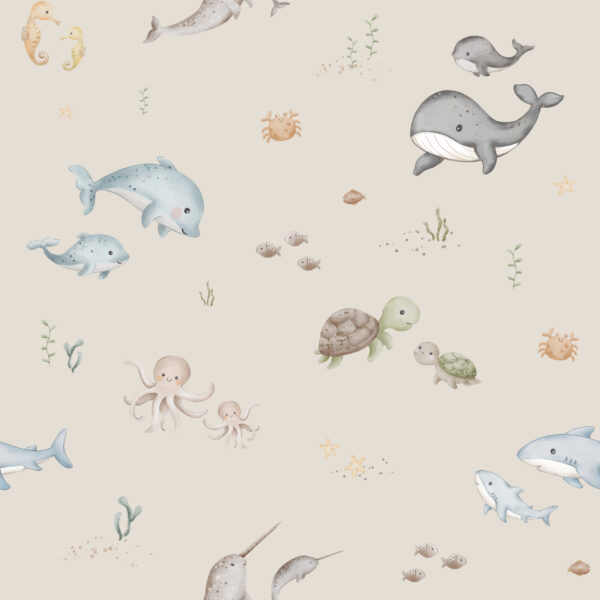 Sea Life Ecru