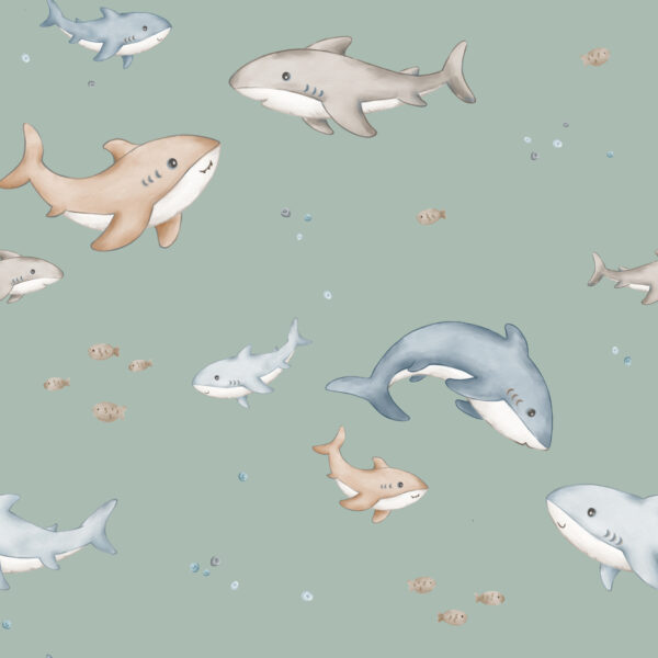 Shark and Baby Seafoam
