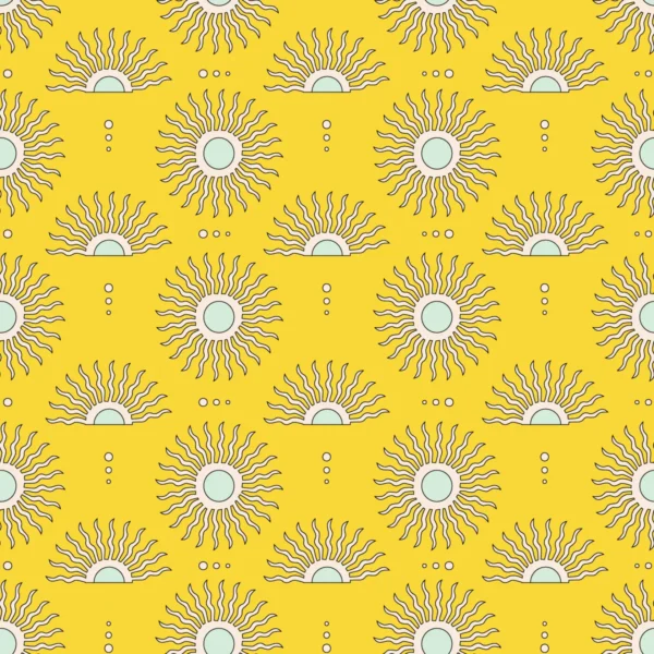 Golden Sunburst in Bright Yellow