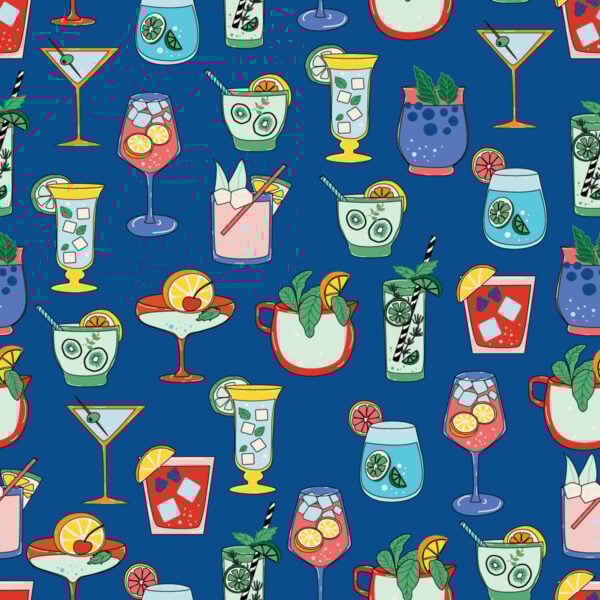 Cocktails in Yale Blue