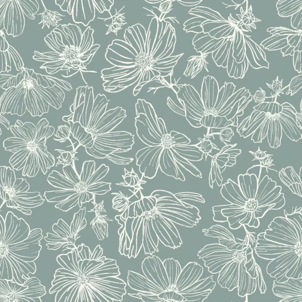 Summertime Floral Green