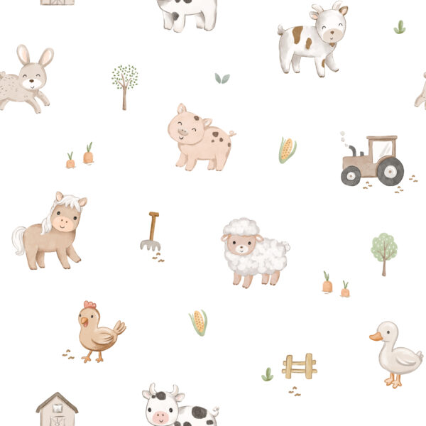 Farm Yard Offwhite