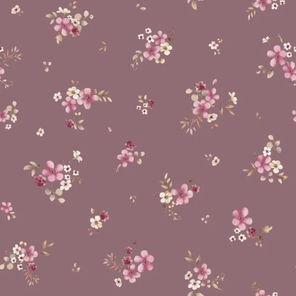Floral Solveig Mauve Purple