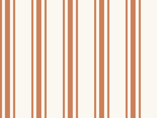 Beach Stripe Cream Rust